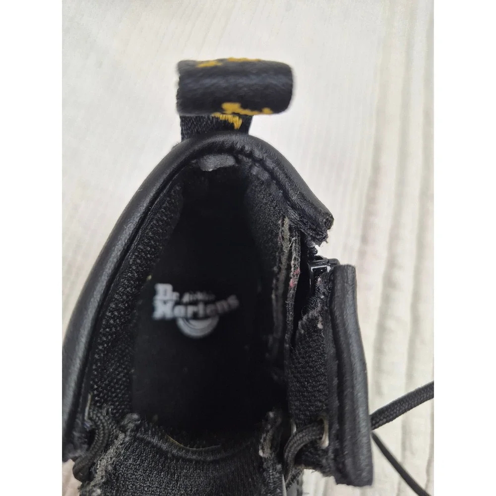 Dr Martens 1460 I Kids Boots Black Leather Lace Up Side Zip Size 5 US 4 UK 20 EU